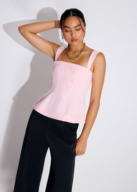 BraFree by LB Bella Detachable Straps Panelled Peplum Top