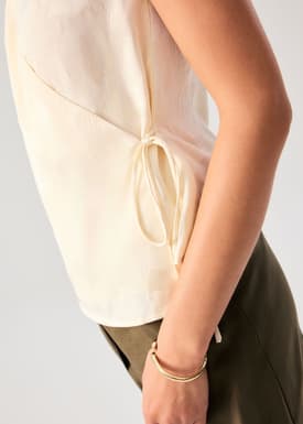 Kareena Front Wrap Satin Top