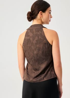 Kareena Front Wrap Satin Top