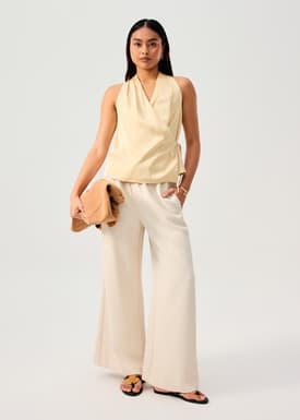 Kareena Front Wrap Satin Top