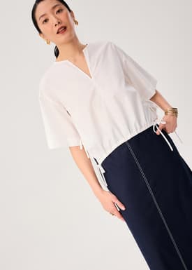 Shay Cotton Notch Boxy Top