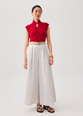 Tiffy Mandarin Collar Fitted Top