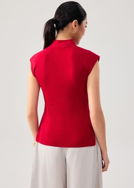 Tiffy Mandarin Collar Fitted Top