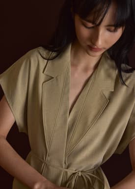 Vina Detachable Sash Melange Front Wrap Top