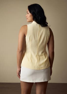 Krystal Crepe Satin Draped V-neck Top