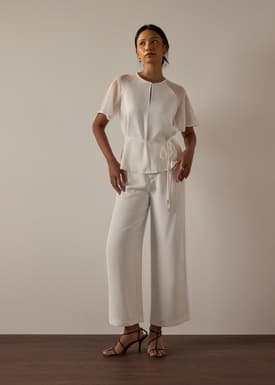 Gela Crepe Top With Sash