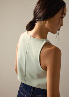 Carla Round Neck Crop Shell Top