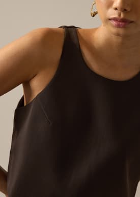 Carla Round Neck Crop Shell Top