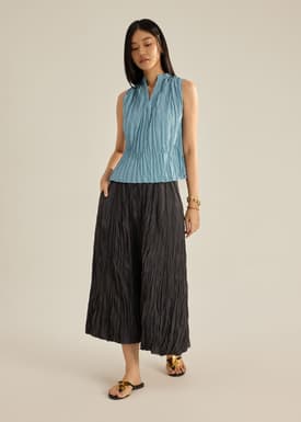 Celeste Crinkled Pleats Top