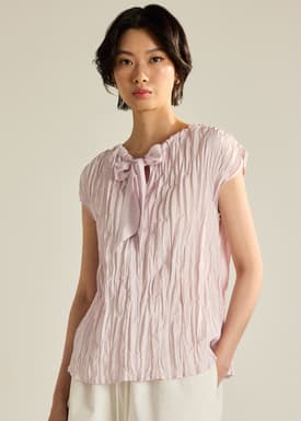 Sena Multi-way Crinkled Pleats Top