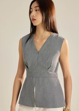 Alicia Melange Peplum Top