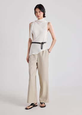 Kyuri Crinkled Satin Top