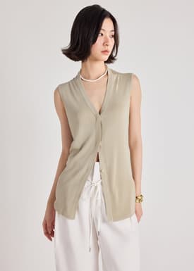 Chuan Soft Knit Relaxed Long Vest
