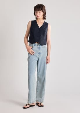 Yuna Premium Linen Vest