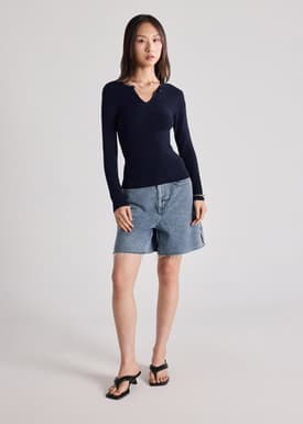 Knit Keyhole Top