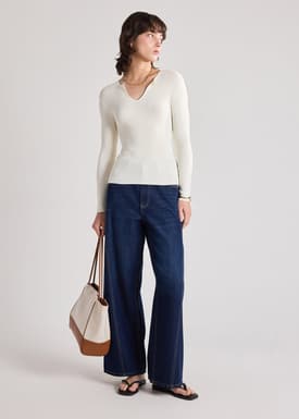Knit Keyhole Top