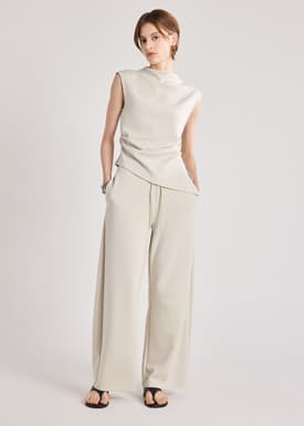 Neoprene Mock Neck Top