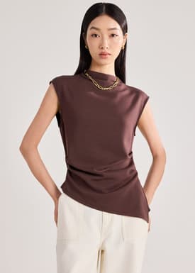 Neoprene Mock Neck Top