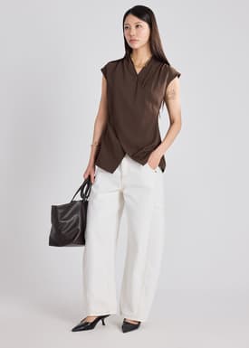 Crepe Cross Over Top