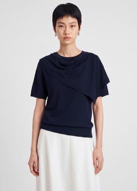 Adjustable Drape Neck Top