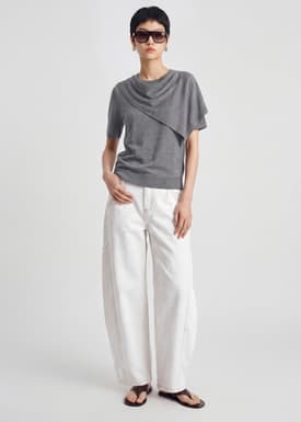 Adjustable Drape Neck Top