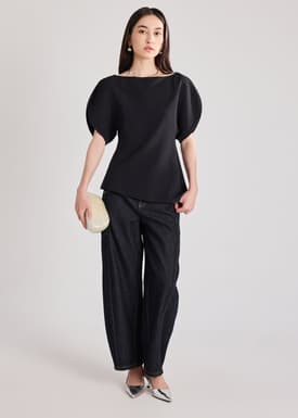 Sculptural Sleeve Top
