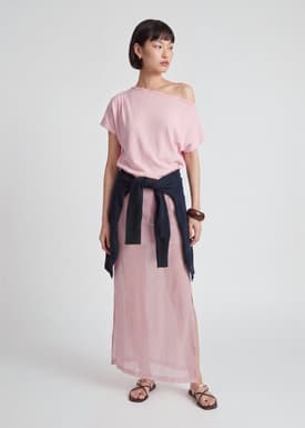 Soft Knit Asymmetric Batwing Top