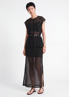 Georgette Top With Belt