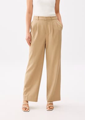 Lana Relaxed Melange Tailored Pants