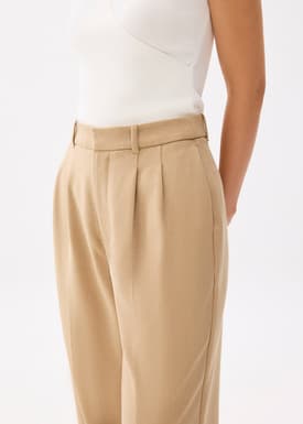 Lana Relaxed Melange Tailored Pants