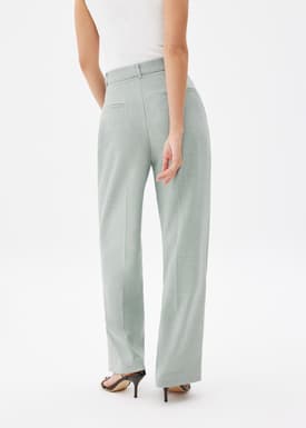 Lana Relaxed Melange Tailored Pants