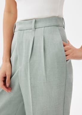 Lana Relaxed Melange Tailored Pants