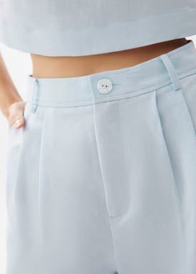 Devika Linen Tailored Wide Leg Pants