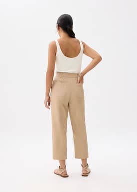 Jin Elastic Cotton Chino Pants