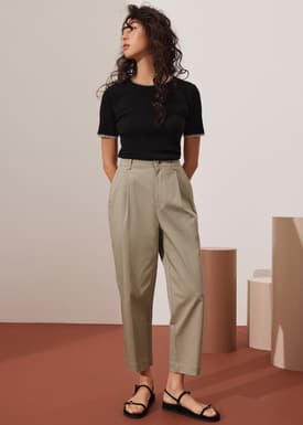 Jin Elastic Cotton Chino Pants