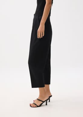 Mika Elastic Pleated Peg Leg Pants