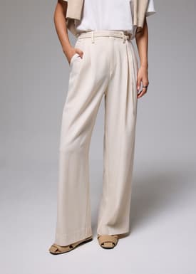 Leggy™ Mayumi Elastic Pleated Wide Leg Pants