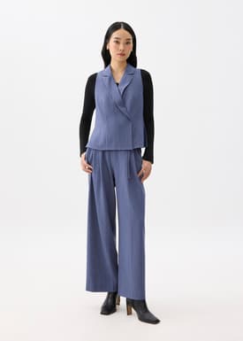 Leggy™ Mayumi Elastic Pleated Wide Leg Pants