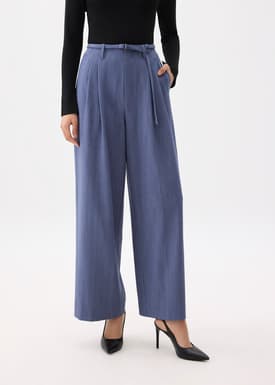 Leggy™ Mayumi Elastic Pleated Wide Leg Pants