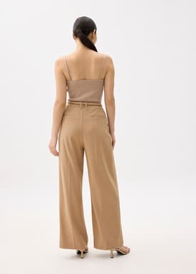 Leggy™ Mayumi Elastic Pleated Wide Leg Pants