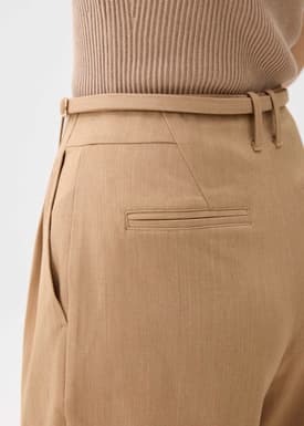 Leggy™ Mayumi Elastic Pleated Wide Leg Pants