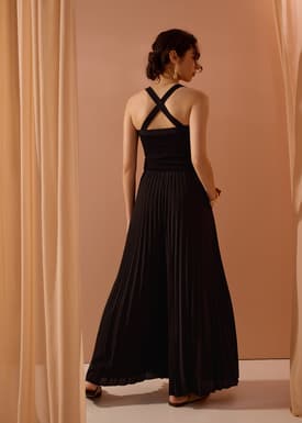 Leggy™ Wei Elastic Sunray Pleated Palazzo Pants