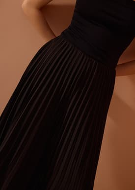 Leggy™ Wei Elastic Sunray Pleated Palazzo Pants