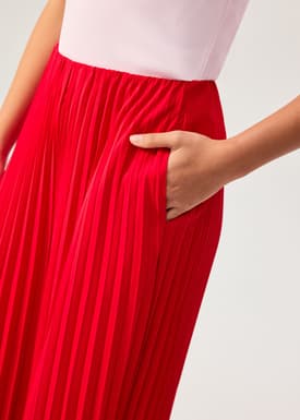 Leggy™ Wei Elastic Sunray Pleated Palazzo Pants