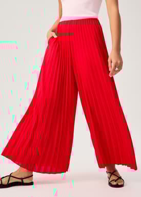 Leggy™ Wei Elastic Sunray Pleated Palazzo Pants