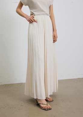 Leggy™ Wei Elastic Sunray Pleated Palazzo Pants