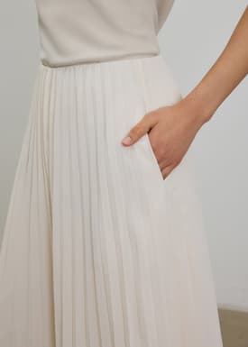 Leggy™ Wei Elastic Sunray Pleated Palazzo Pants