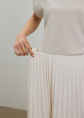 Leggy™ Wei Elastic Sunray Pleated Palazzo Pants