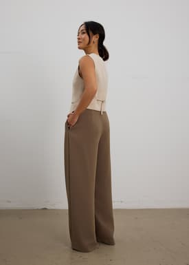 PETITE Leggy™ Moira Super High Waist Straight Leg Pants