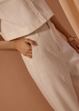 Leggy™ Seva Textured Super High Waist Straight Leg Pants